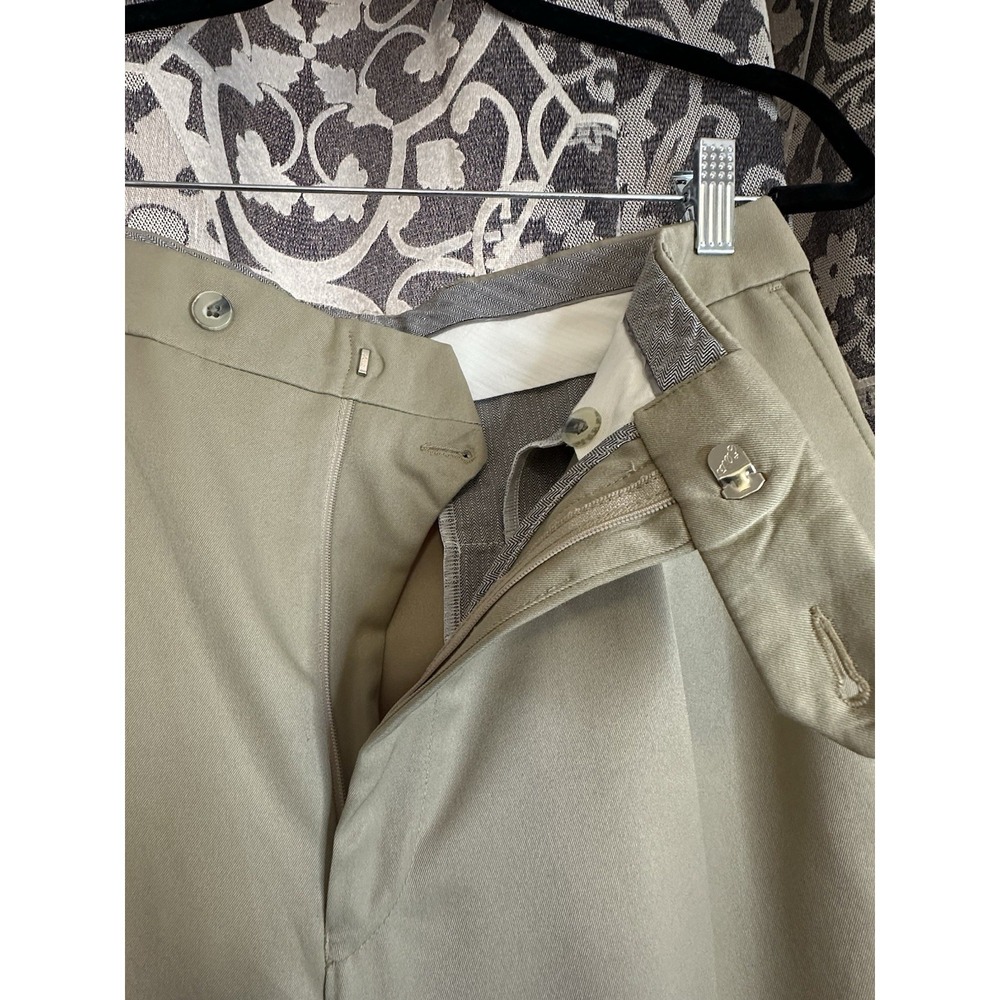 2 Ballin Relax Comfort EZE Dress Pants Men  Inseam 27" Flat Front Khaki